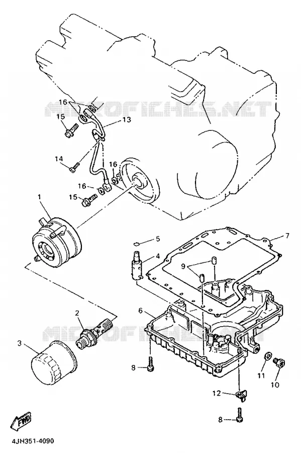 RADIATEUR D'HUILE / ECHANGEUR Yamaha MOTO 600 1994 FZR  FZR600R (72.1KW