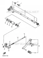 AXE DE SELECTEUR / PEDALE pour Yamaha FZR 1988