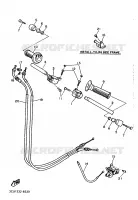 GUIDON ET CABLES pour Yamaha FZR 1988