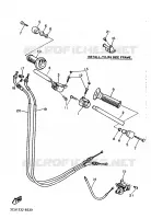 GUIDON ET CABLES pour Yamaha FZR 1988