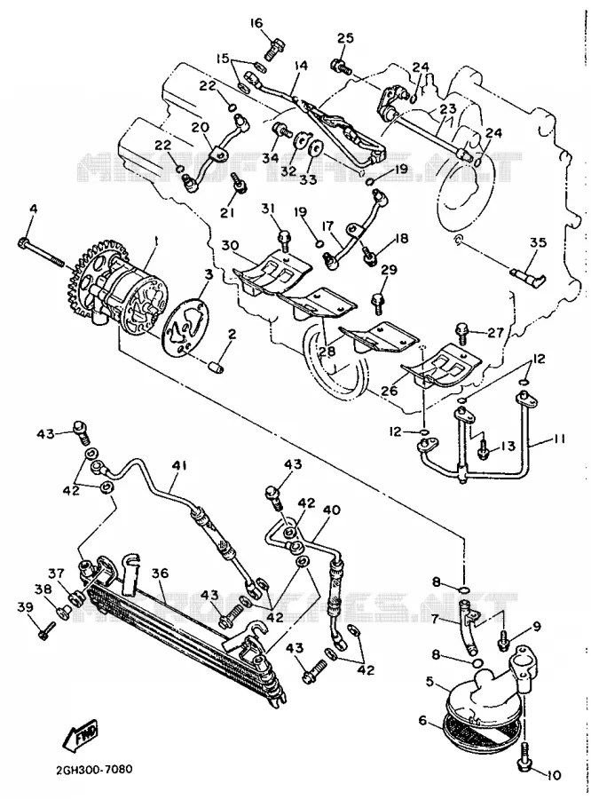 POMPE A HUILE Yamaha MOTO 750 1988 FZR  FZR750R