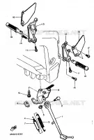SUPPORT / REPOSE PIEDS pour Yamaha FZR 1989