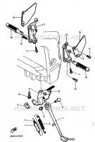 SUPPORT / REPOSE PIEDS pour Yamaha FZR 1989