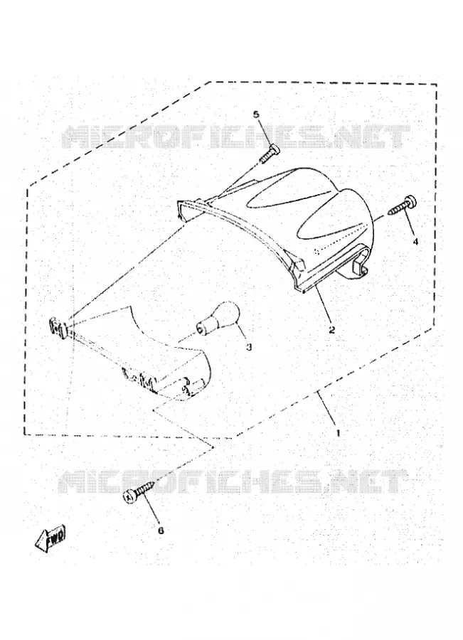 FEU ARRIERE Yamaha SCOOTER 50 1997 OVETTO  YN50 OVETTO