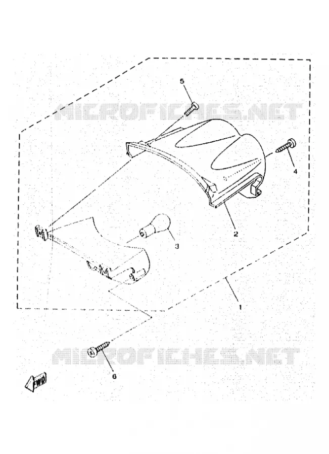 FEU ARRIERE Yamaha SCOOTER 50 1997 OVETTO  YN50 OVETTO