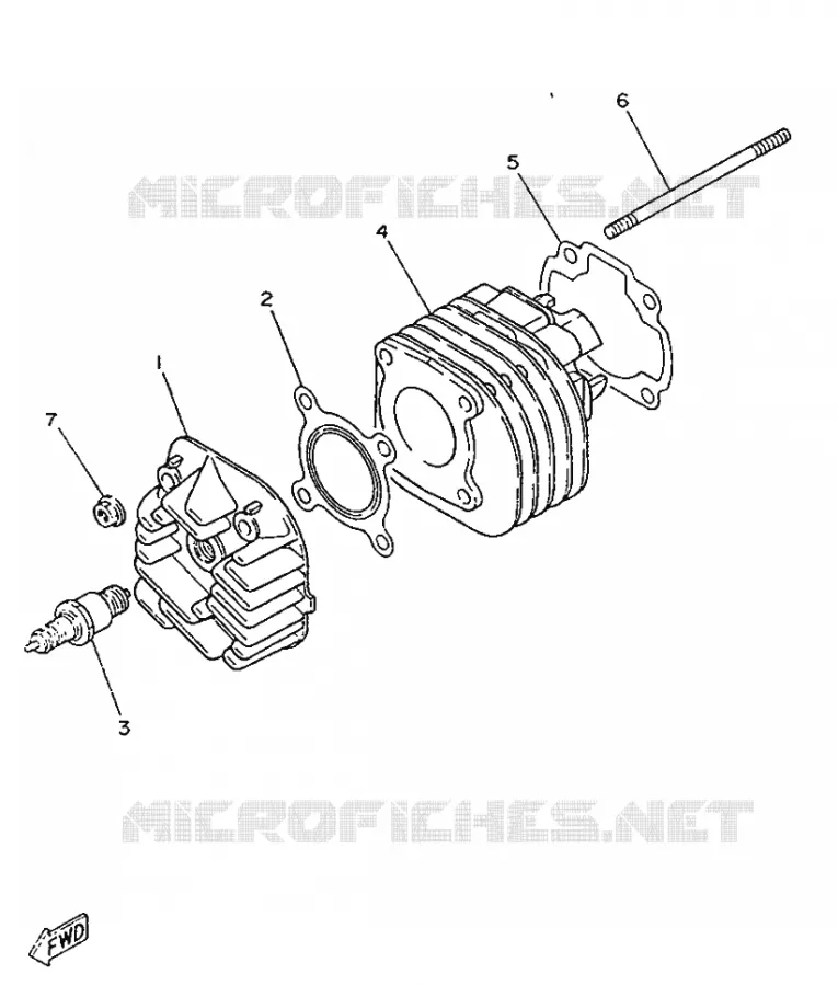 CYLINDRE / CARTER MOTEUR Yamaha SCOOTER 50 1996 JOG R  CY50R JOG R