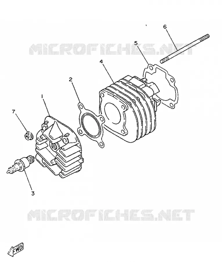 CYLINDRE / CARTER MOTEUR Yamaha SCOOTER 50 1996 JOG R  CY50R JOG R