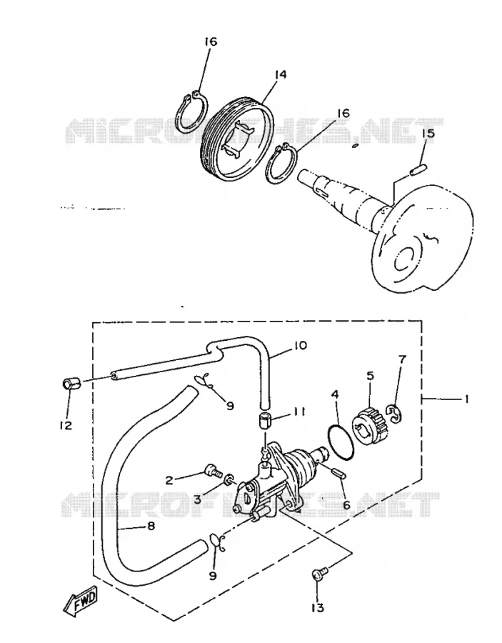 POMPE A HUILE Yamaha SCOOTER 50 1996 JOG R  CY50R JOG R