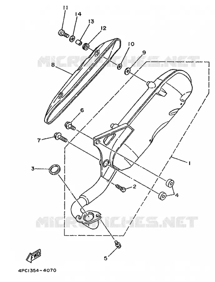 ECHAPPEMENT Yamaha SCOOTER 50 1996 YA  YA50R