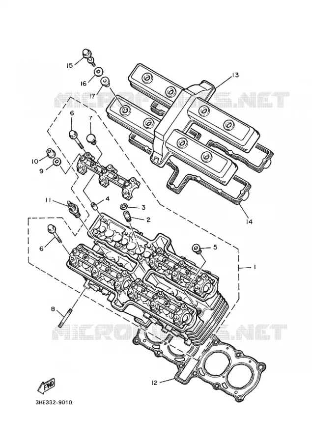 CULASSE Yamaha MOTO 600 1995 FZR GENESIS  FZR600 FZR600RG GENESIS