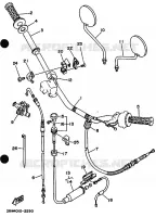 GUIDON ET CABLES pour Yamaha XT 1993