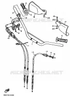 GUIDON ET CABLES pour Yamaha TT 1990