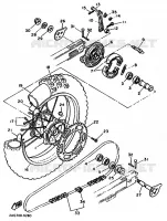 ROUE ARRIERE pour Yamaha TT 1990