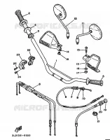 GUIDON ET CABLES pour Yamaha SUPERTENERE 1990