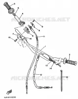 GUIDON ET CABLES pour Yamaha YZ 1989
