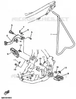 SUPPORT / REPOSE PIEDS pour Yamaha YZ 1989