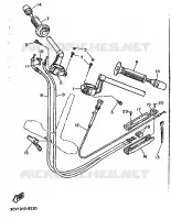 GUIDON ET CABLES pour Yamaha FJ 1988