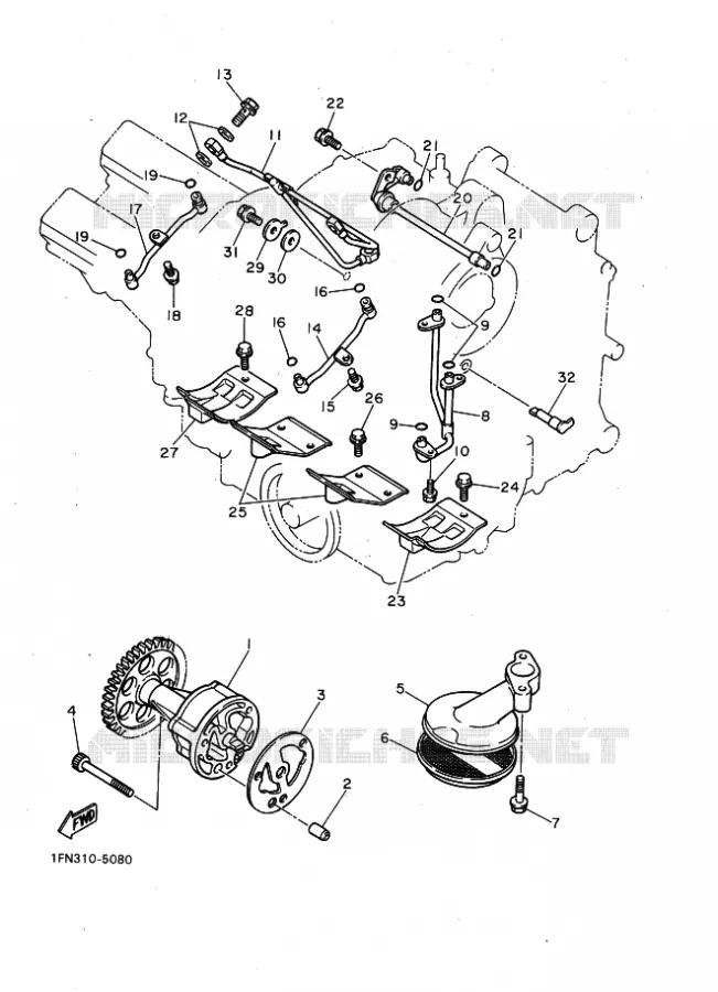 POMPE A HUILE Yamaha MOTO 750 1987 FZ  FZ750 T