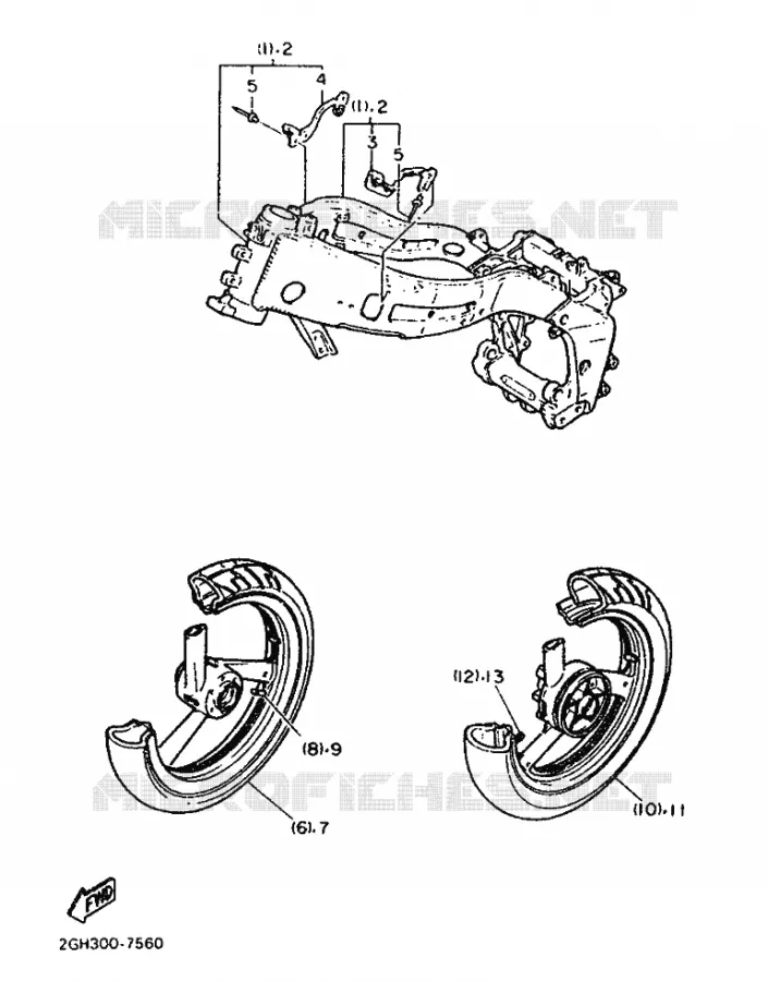 PIÈCES OPTIONNELLES Yamaha MOTO 1000 1987 FZR  FZR1000