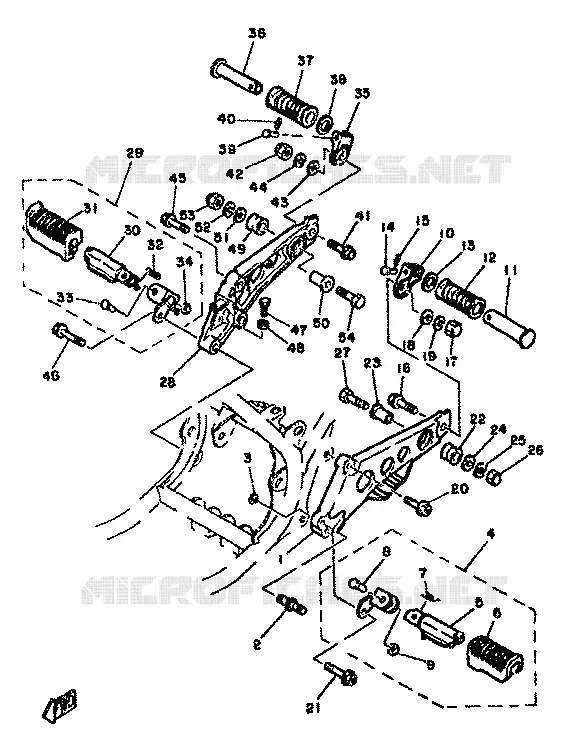 REPOSE-PIEDS Yamaha MOTO 350 1982 RDLC  RD350LC