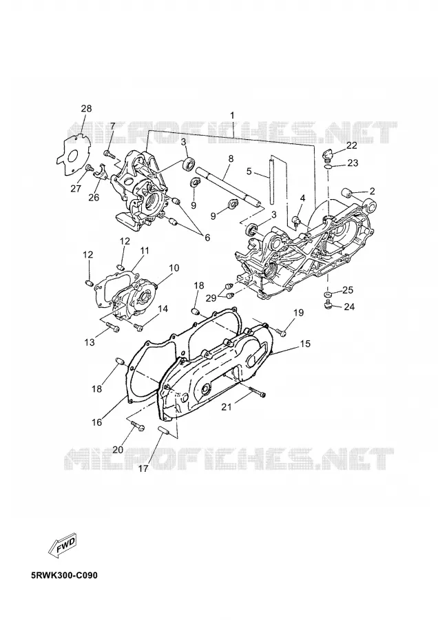 CARTER MOTEUR Yamaha SCOOTER 50 2007 JOG  CS50Z