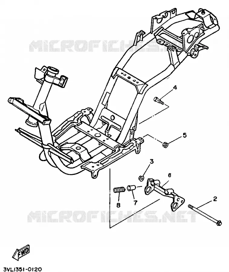 CADRE Yamaha SCOOTER 50 1990 BOOSTER  CW50
