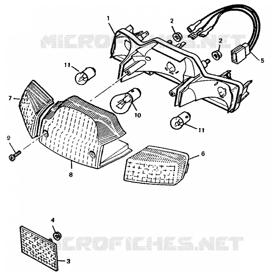 FEU ARRIERE Yamaha SCOOTER 50 1990 BOOSTER  CW50
