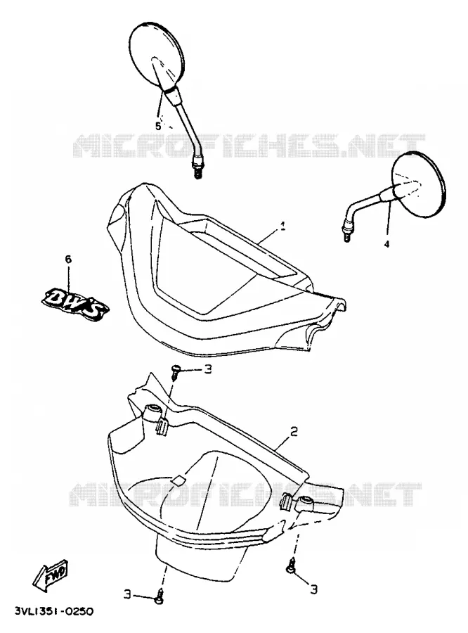 CARENAGE AVANT Yamaha SCOOTER 50 1991 BOOSTER  CW50