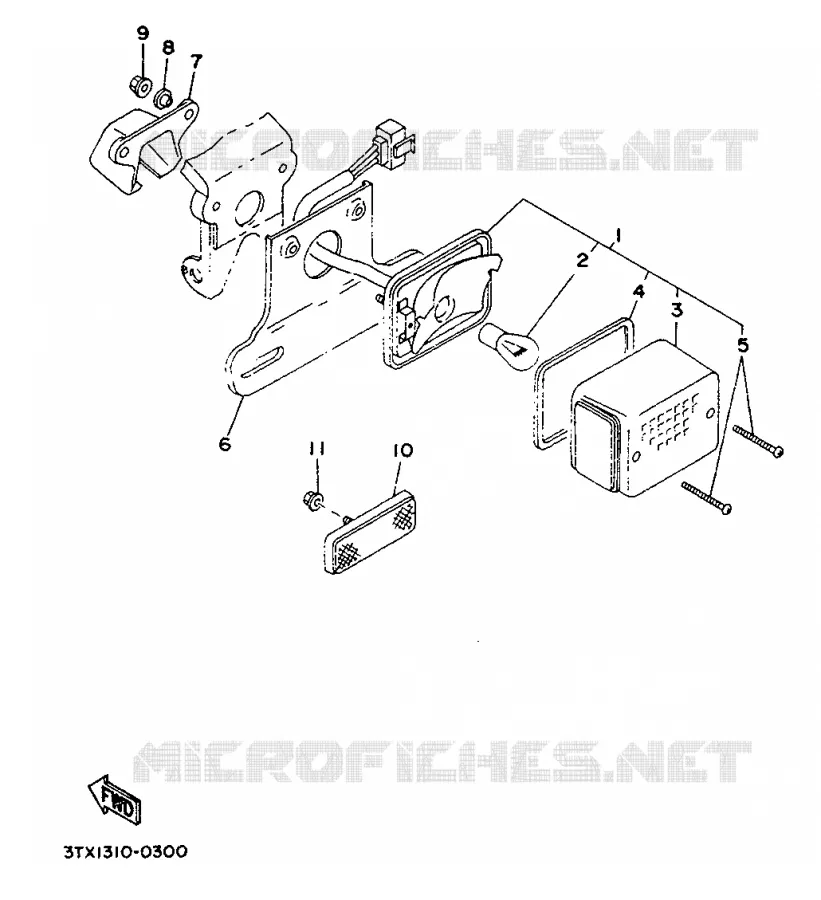 FEU ARRIERE Yamaha SCOOTER 50 1991 BOOSTER  CW50