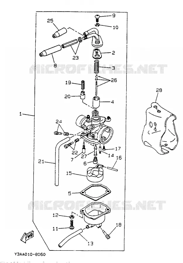 CARBURATEUR Yamaha SCOOTER 50 1991 BOOSTER  CW50