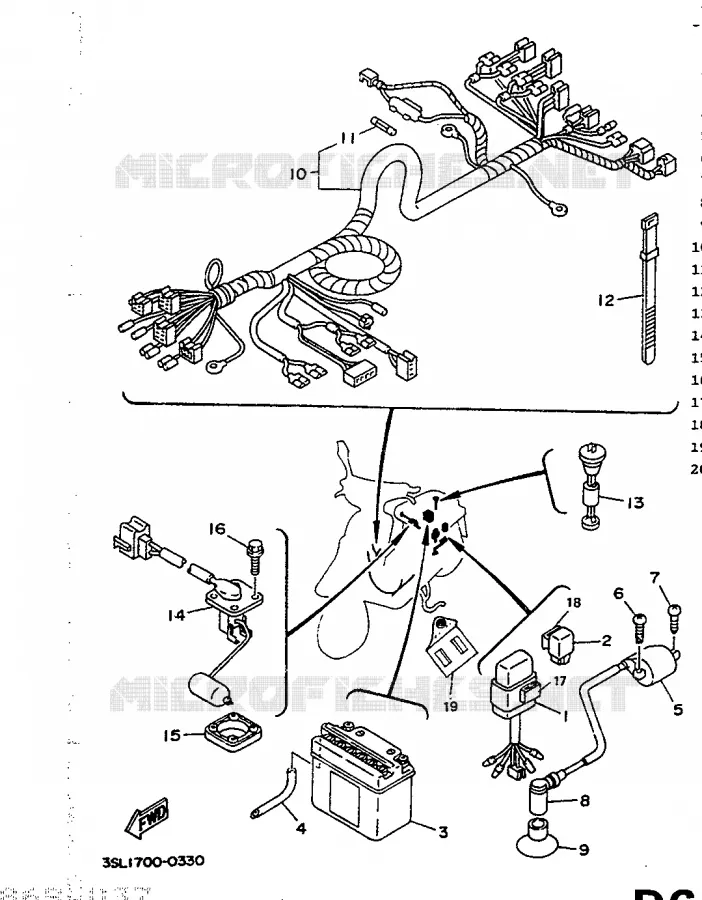 PARTIE ELECTRIQUE 2 Yamaha SCOOTER 50 1991 BOOSTER  CW50
