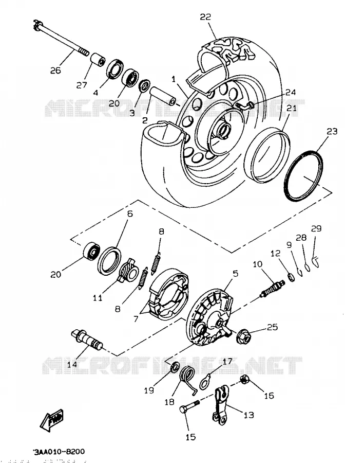 ROUE AVANT Yamaha SCOOTER 50 1992 BOOSTER  CW50