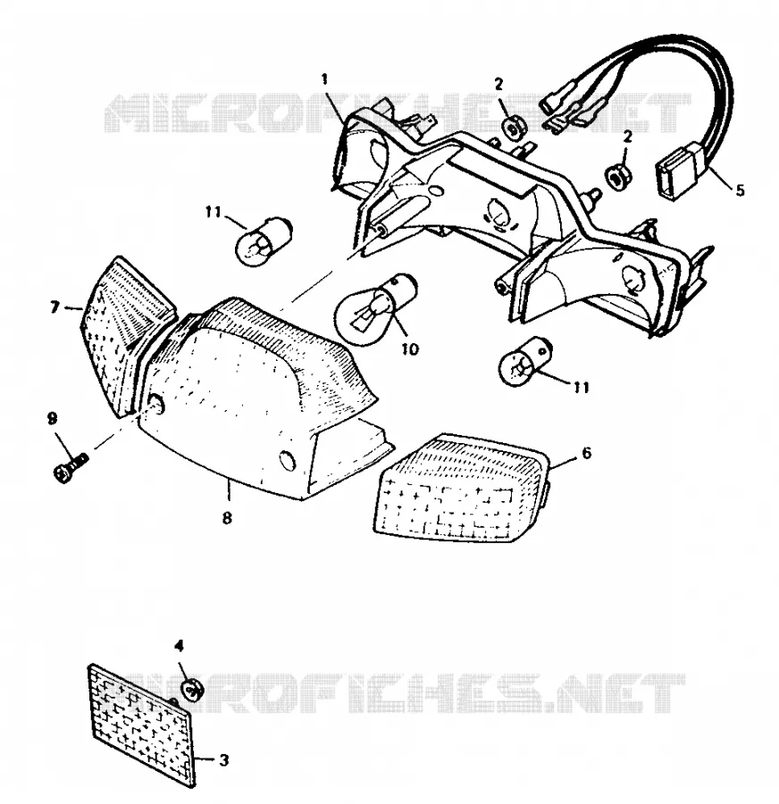 FEU ARRIERE Yamaha SCOOTER 50 1992 BOOSTER  CW50