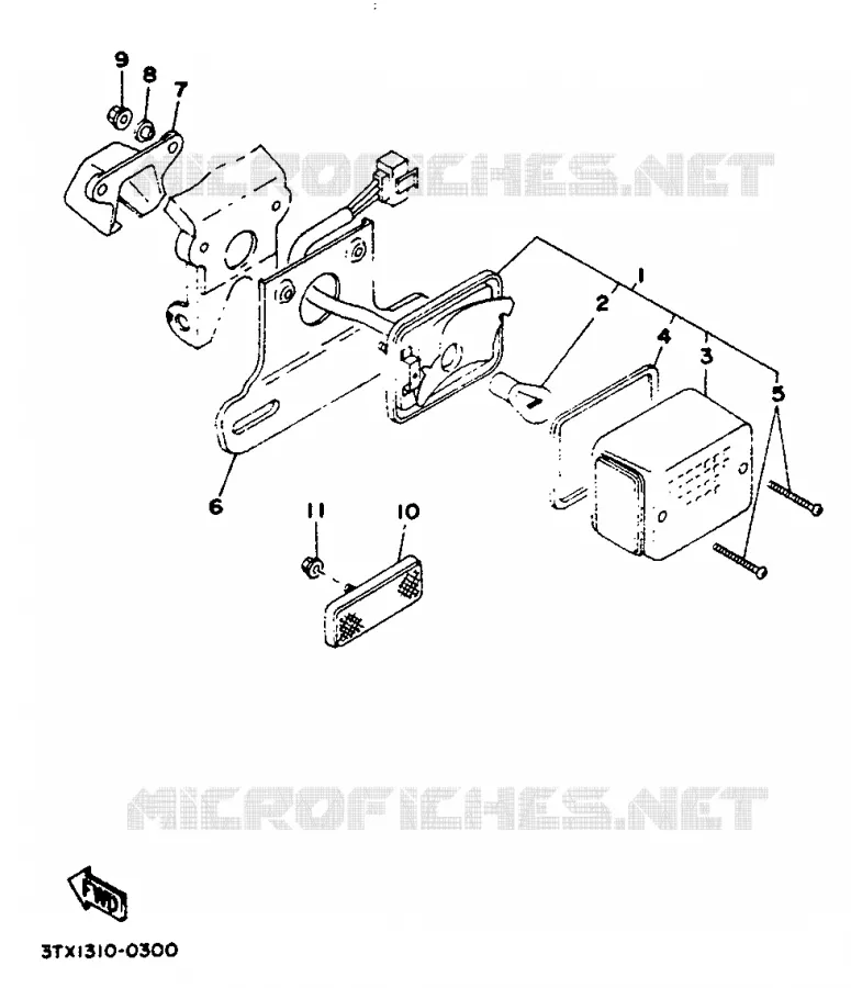 FEU ARRIERE Yamaha SCOOTER 50 1992 BOOSTER  CW50
