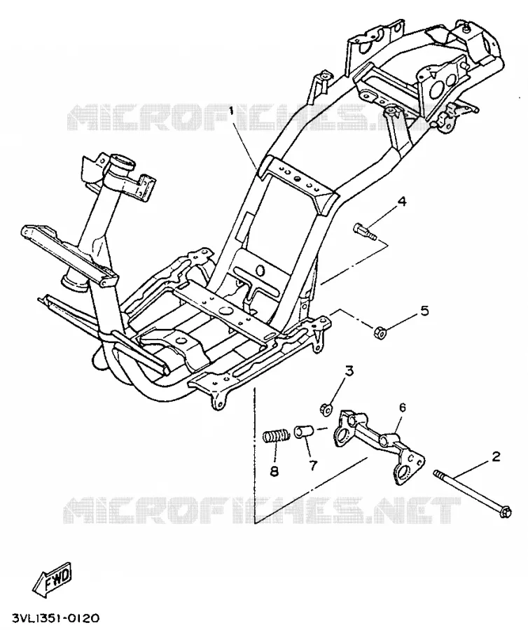 CADRE Yamaha SCOOTER 50 1992 BOOSTER  CW50