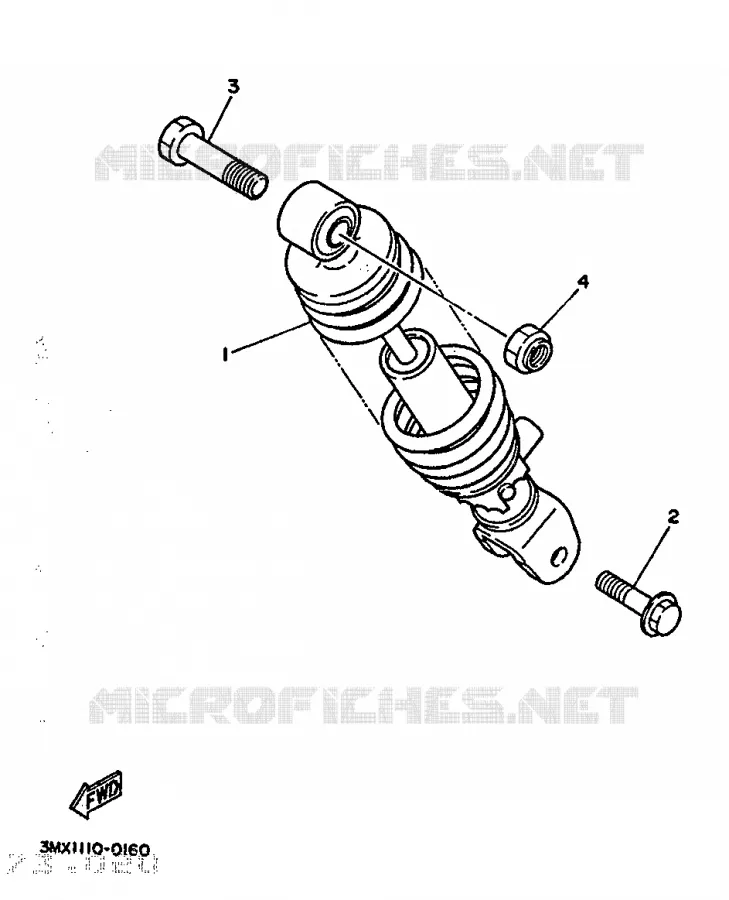 AMORTISSEUR ARRIERE Yamaha SCOOTER 50 1992 BOOSTER  CW50