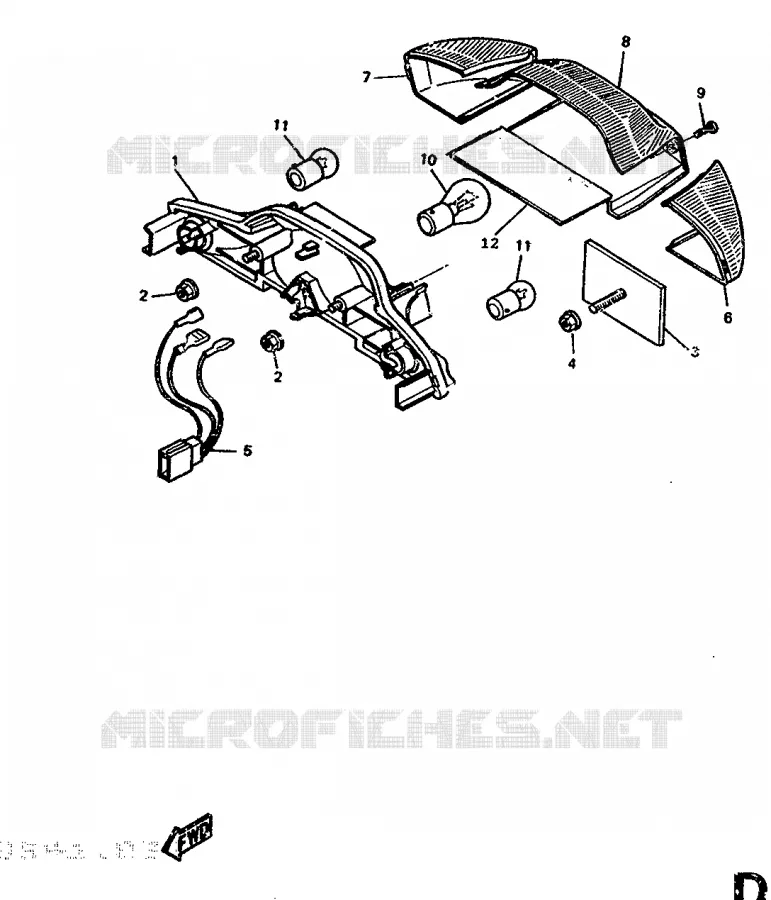 FEU ARRIERE Yamaha SCOOTER 50 1992 BOOSTER  CW50
