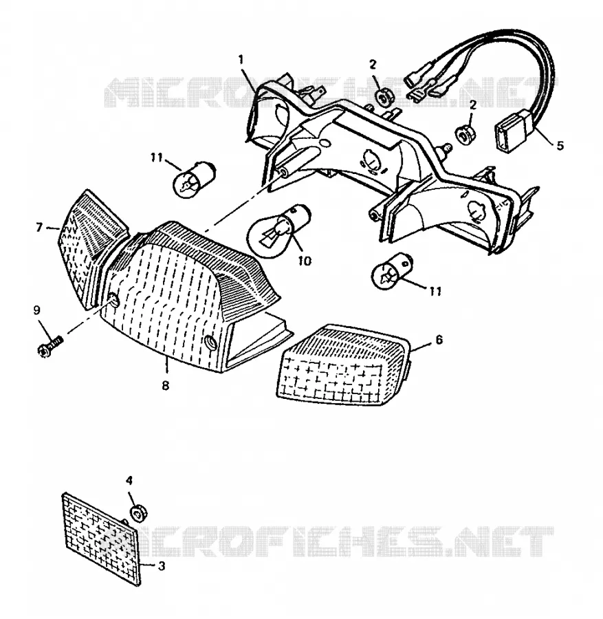 FEU ARRIERE Yamaha SCOOTER 50 1994 BOOSTER  CW50