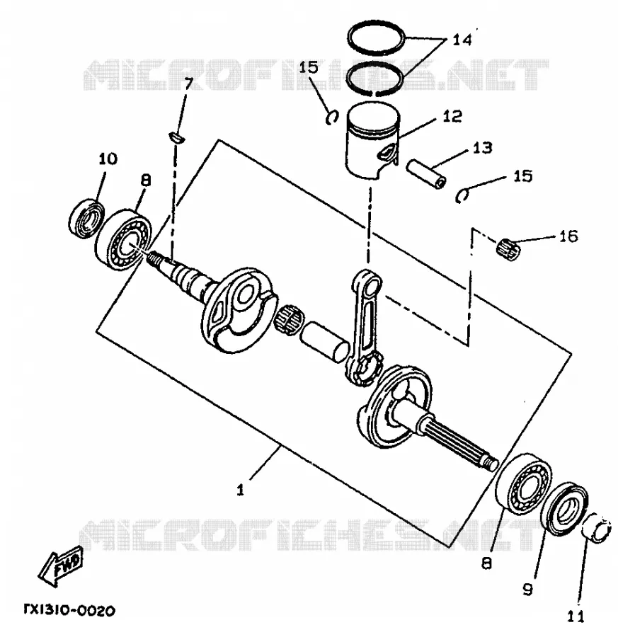 VILEBREQUIN / PISTON Yamaha SCOOTER 50 1994 BOOSTER  CW50
