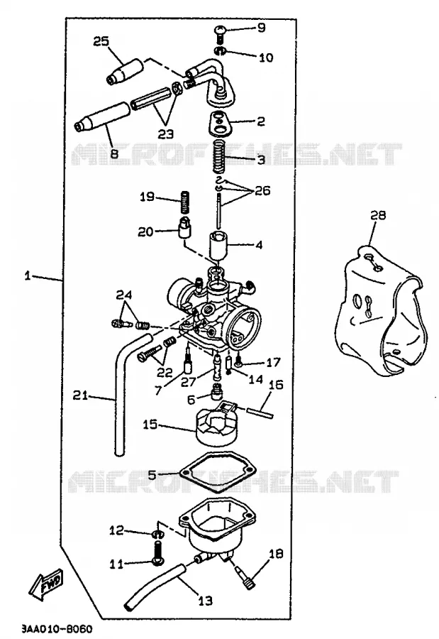 CARBURATEUR Yamaha SCOOTER 50 1994 BOOSTER  CW50