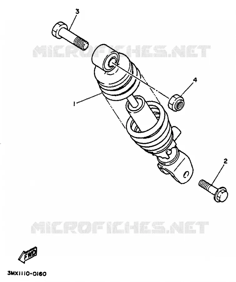 BRAS OSCILLANT / AMORTISSEUR Yamaha SCOOTER 50 1994 BOOSTER  CW50