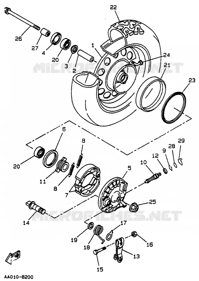 ROUE AVANT Yamaha SCOOTER 50 1994 BOOSTER  CW50