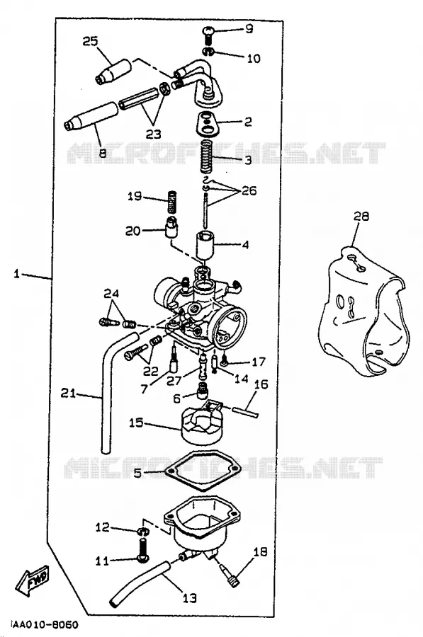 CARBURATEUR Yamaha SCOOTER 50 1994 BOOSTER  CW50