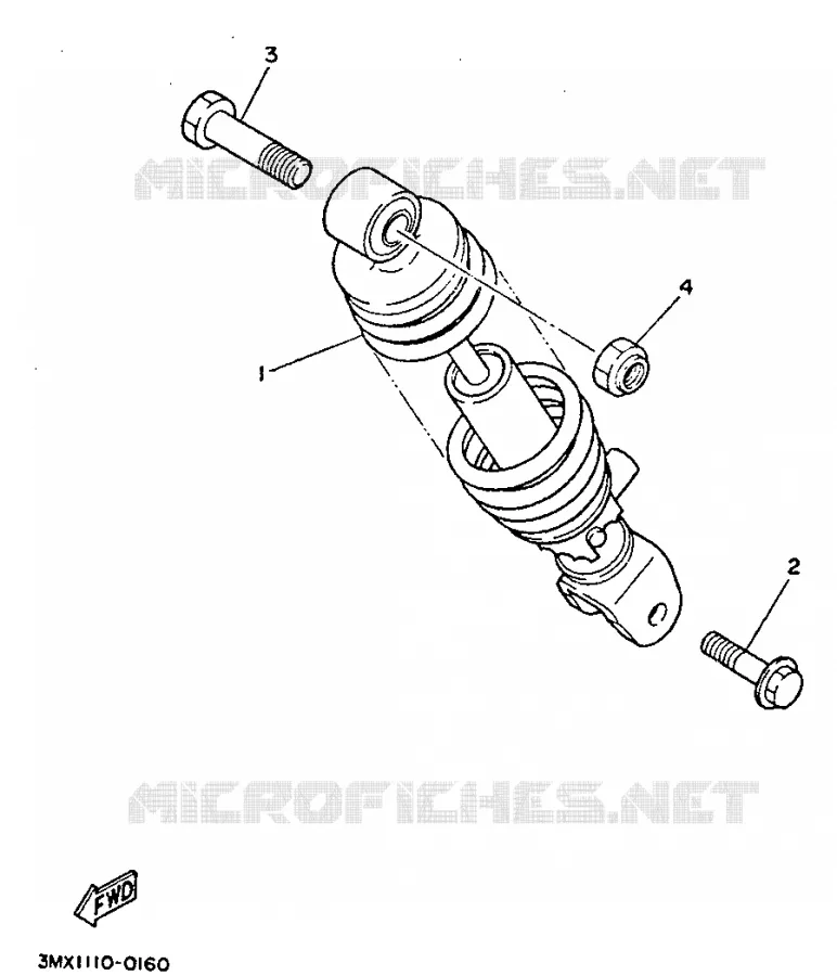 BRAS ARRIERE Yamaha SCOOTER 50 1994 BOOSTER  CW50