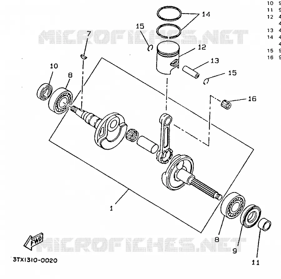 VILEBREQUIN / PISTON Yamaha SCOOTER 50 1994 BOOSTER  CW50