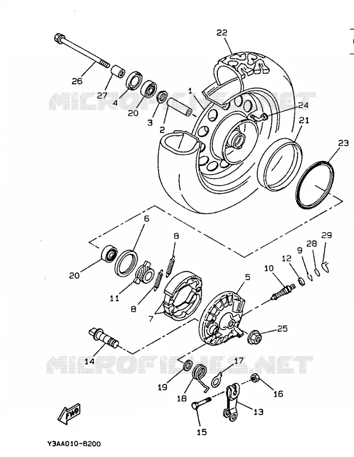 ROUE AVANT Yamaha SCOOTER 50 1994 BOOSTER  CW50