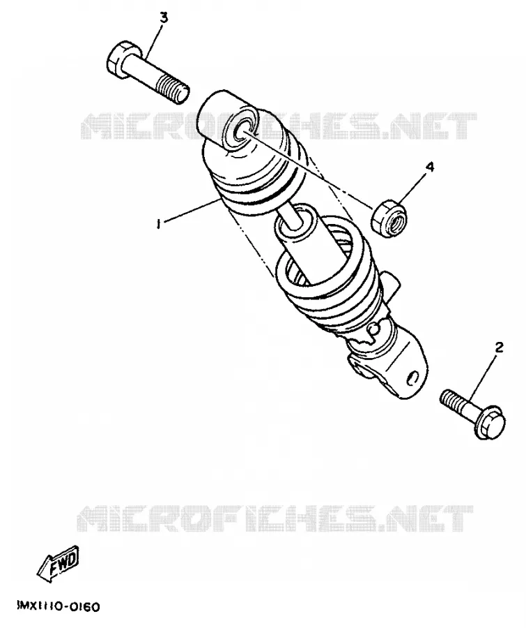 BRAS OSCILLANT / AMORTISSEUR Yamaha SCOOTER 50 1995 BOOSTER  CW50