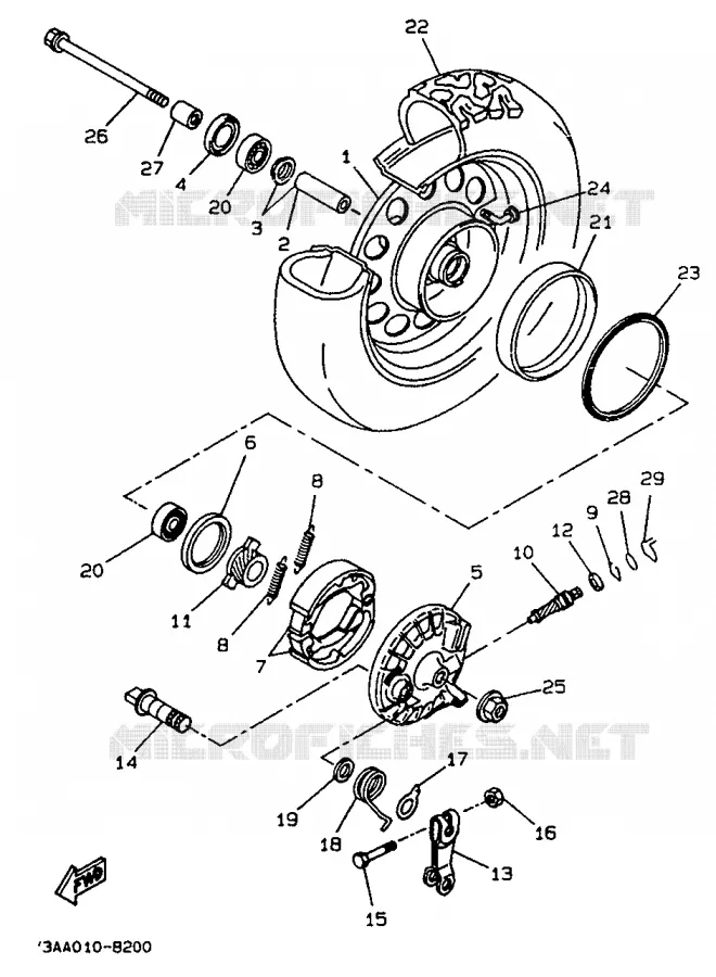 ROUE AVANT Yamaha SCOOTER 50 1995 BOOSTER  CW50