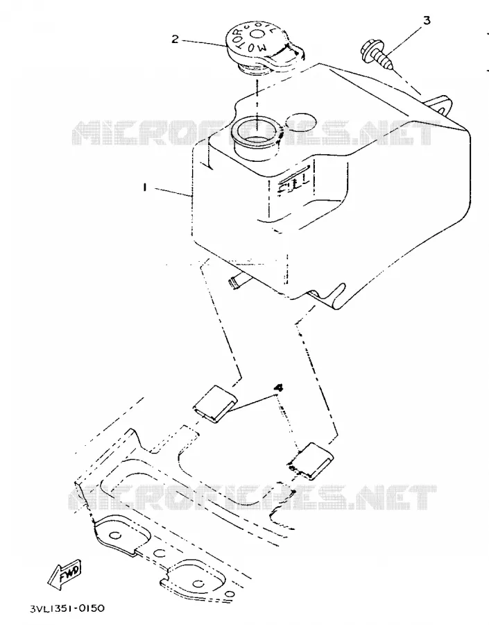 RESERVOIR D'HUILE Yamaha SCOOTER 50 1996 BOOSTER  CW50