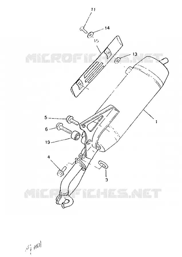 ECHAPPEMENT Yamaha SCOOTER 50 1996 BOOSTER  CW50